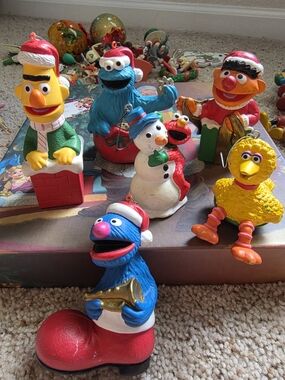 Vintage Sesame Street Christmas Ornament Set Jim Henson Productions Set of 6